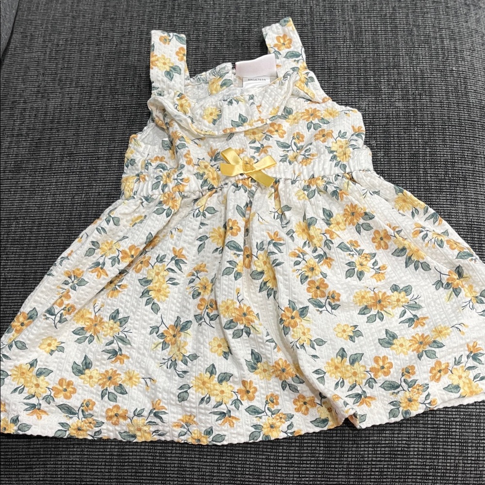Little Lass Yellow Floral Dress